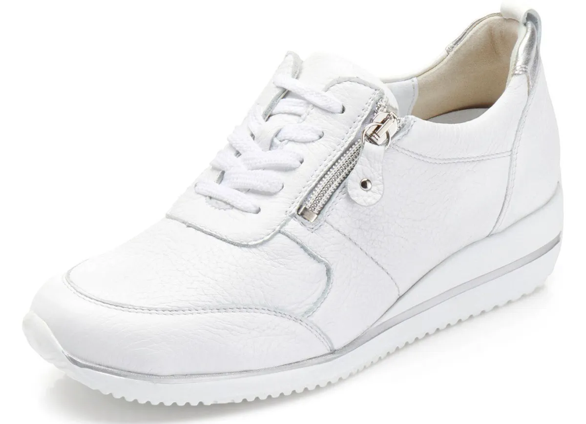 Best BADER Waldläufer, leichte Damen-Sneaker, Weite H, mit herausnehmbarem Fußbett WEISS