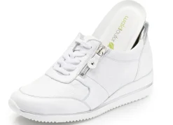 Best BADER Waldläufer, leichte Damen-Sneaker, Weite H, mit herausnehmbarem Fußbett WEISS