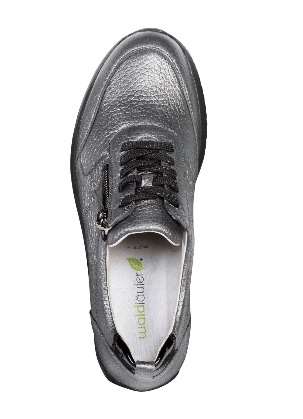 BADER Waldläufer, leichte Damen-Sneaker, Weite H, mit herausnehmbarem Fußbett ALTSILBER