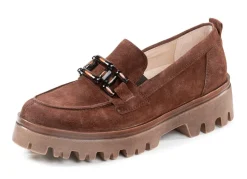 Outlet WALDLÄUFER Waldläufer Loafer aus Veloursleder BRAUN