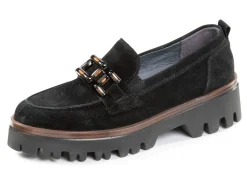 WALDLÄUFER Waldläufer Loafer aus Veloursleder SCHWARZ