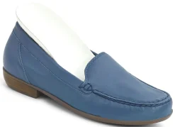 Outlet WALDLÄUFER Waldläufer Mokassin-Slipper aus edlem Rind-Nappaleder JEANS