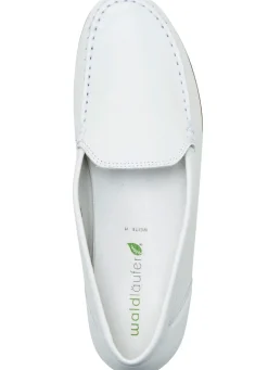New WALDLÄUFER Waldläufer Mokassin-Slipper aus edlem Rind-Nappaleder WEISS