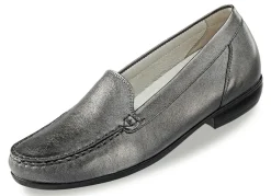 Sale WALDLÄUFER Waldläufer Mokassin-Slipper aus edlem Rind-Nappaleder ALTSILBER