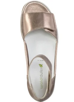 Discount WALDLÄUFER Waldläufer Sandale mit herausnehmbarem Lederfußbett ANTIKGOLD