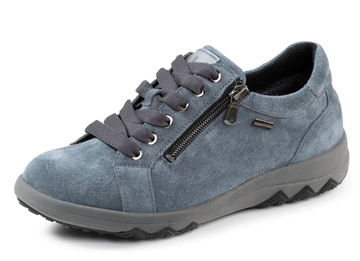 Sale WALDLÄUFER Waldläufer Schnürschuh aus weichem Veloursleder JEANSBLAU