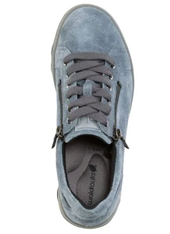 Sale WALDLÄUFER Waldläufer Schnürschuh aus weichem Veloursleder JEANSBLAU