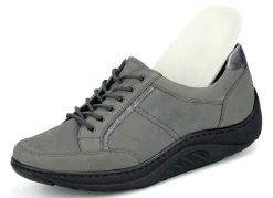 Hot WALDLÄUFER Waldläufer Schnürschuh mit edlen Metallicleder-Einsätzen GRAFIT