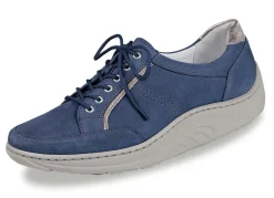 Sale WALDLÄUFER Waldläufer Schnürschuh mit edlen Metallicleder-Einsätzen JEANSBLAU