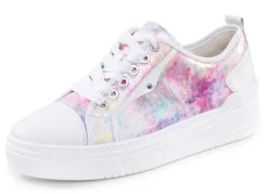 Sale WALDLÄUFER Waldläufer Schnür-Sneaker mit verspieltem Druck WEISS-MULTICOLOR