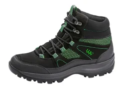Best BADER Waldläufer Schnür-Stiefelette mit Klimamembrane SCHWARZ-GRÜN
