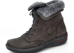 Discount WALDLÄUFER Waldläufer Schnür-Stiefelette mit kuscheligem Webpelzkragen ANTHRAZIT
