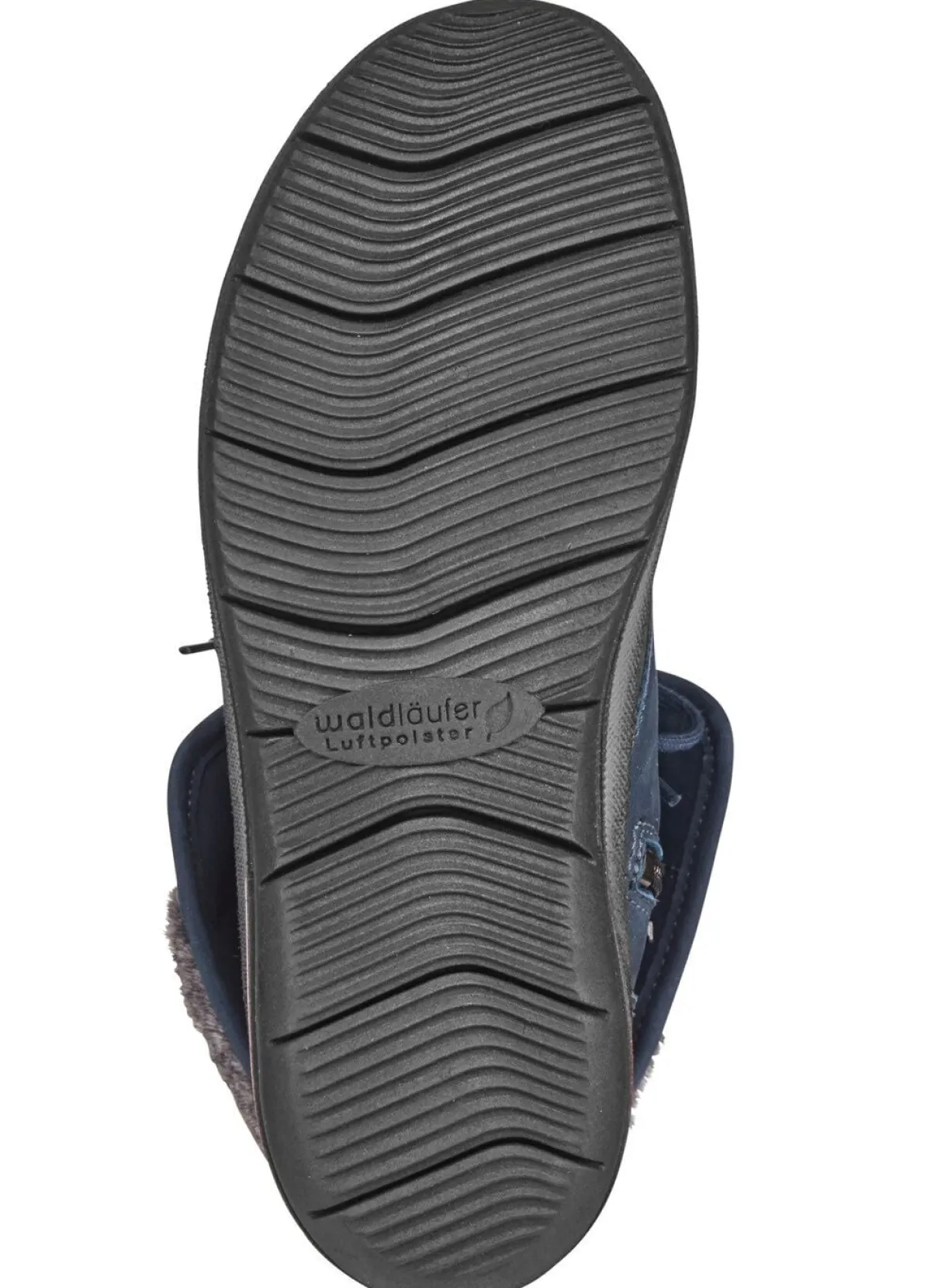 Best WALDLÄUFER Waldläufer Schnür-Stiefelette mit kuscheligem Webpelzkragen JEANSBLAU