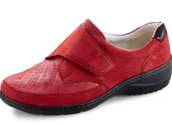 Discount WALDLÄUFER Waldläufer Slipper mit Stretchmaterial im Ballenbereich RUBINROT