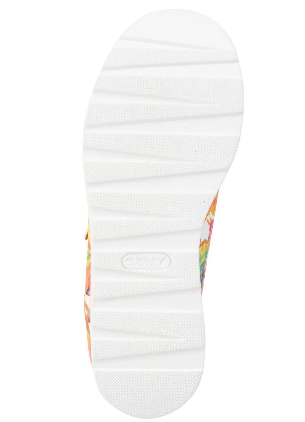 Clearance WALDLÄUFER Waldläufer Sneaker aus beschichtetem, floral bedrucktem Textilmaterial WEISS-BUNT