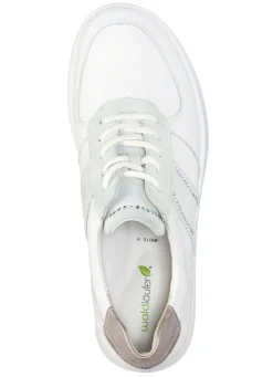 New WALDLÄUFER Waldläufer Sneaker mit Glitzersteinchen WEISS-EISGRAU