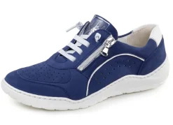 Clearance WALDLÄUFER Waldläufer Sneaker mit Perforation MARINE-WEISS