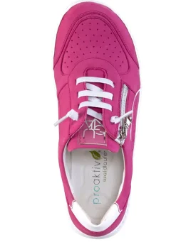 WALDLÄUFER Waldläufer Sneaker mit Perforation PINK-WEISS