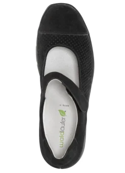 Online WALDLÄUFER Waldläufer Spangenschuh aus teilweise gelochtem Leder SCHWARZ