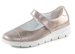 Online WALDLÄUFER Waldläufer Spangenschuh aus teilweise gelochtem Leder BRONZE