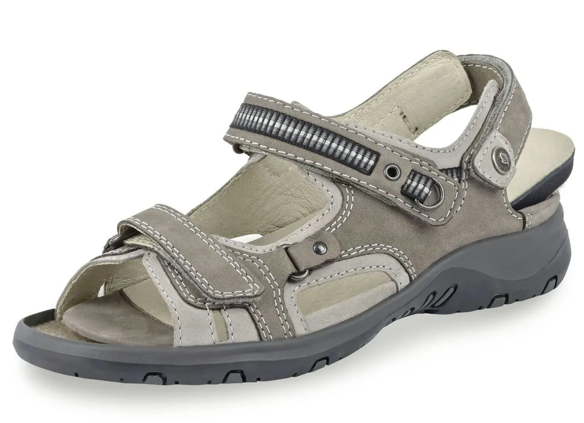 Sale WALDLÄUFER Waldläufer, sportliche Damen-Sandalen, Weite H, mit herausnehmbarem Fußbett GRAFIT-HELLGRAU