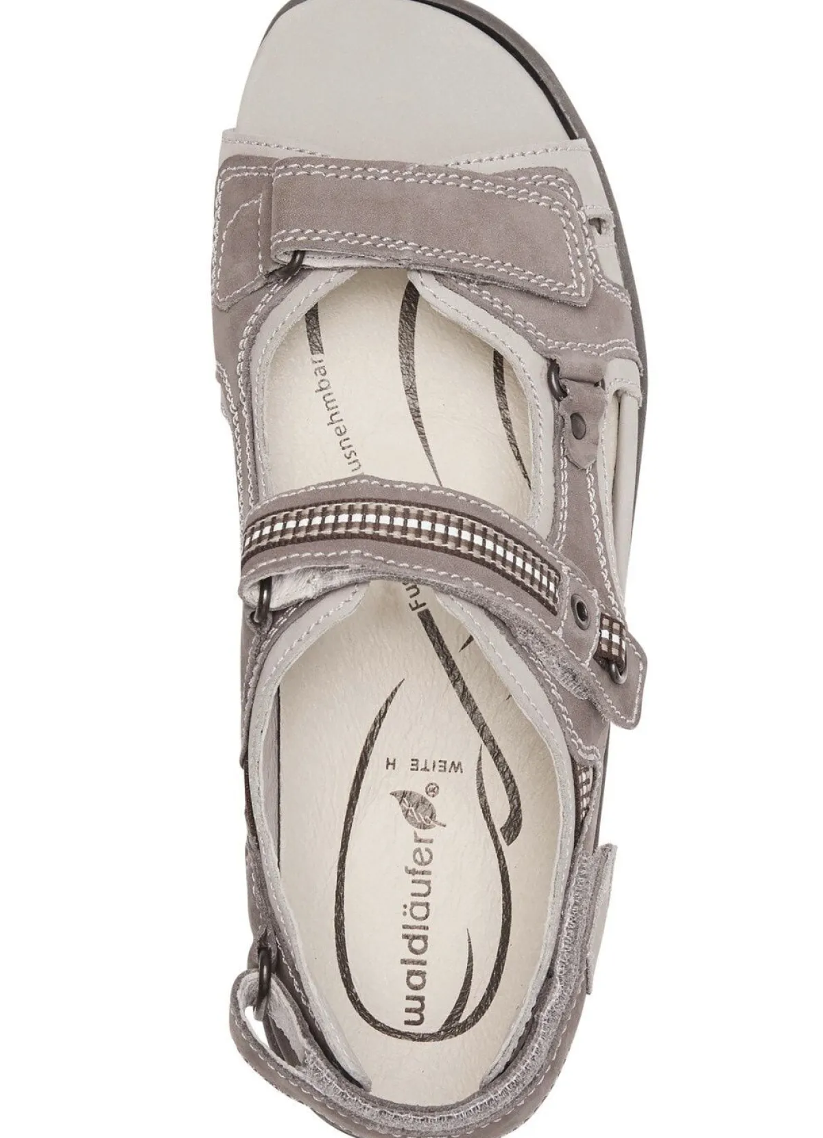 Sale WALDLÄUFER Waldläufer, sportliche Damen-Sandalen, Weite H, mit herausnehmbarem Fußbett GRAFIT-HELLGRAU