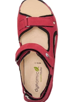 Online BADER Waldläufer, sportliche Damen-Sandalen, Weite H, mit herausnehmbarem Fußbett GRANATROT-SCHWARZ
