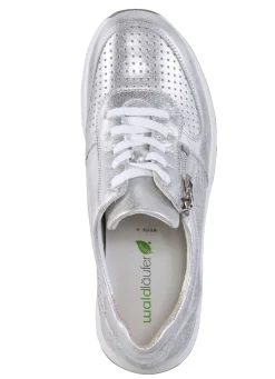 Hot WALDLÄUFER Waldläufer, sportliche Damen-Sneaker, Weite H, mit herausnehmbarem Fußbett SILBER
