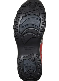 WALDLÄUFER Waldläufer, sportliche Damen-Schnürschuhe, Weite H, mit herausnehmbarem Fußbett GRANATROT-SCHWARZ-GRAU