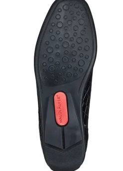WALDLÄUFER Waldläufer, stilvolle Damen-Slipper, Weite H, mit herausnehmbarem Fußbett SCHWARZ