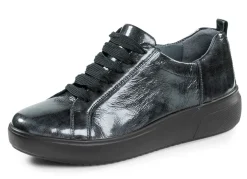 Best WALDLÄUFER Waldläufer, trendige Damen-Schnürschuhe, Weite H, mit herausnehmbarem Fußbett ANTHRAZIT