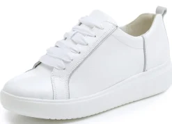 Hot WALDLÄUFER Waldläufer, trendige Damen-Schnürschuhe, Weite H, mit herausnehmbarem Fußbett WEISS