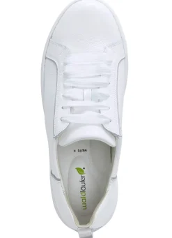 Hot WALDLÄUFER Waldläufer, trendige Damen-Schnürschuhe, Weite H, mit herausnehmbarem Fußbett WEISS