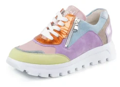 New WALDLÄUFER Waldläufer, trendige Damen-Sneaker, Weite H, mit herausnehmbarem Fußbett MULTICOLOR