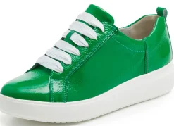 Outlet WALDLÄUFER Waldläufer, trendige Damen-Schnürschuhe, Weite H, mit herausnehmbarem Fußbett GRÜN
