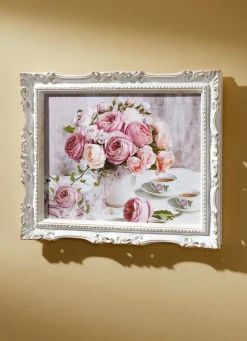 Hot BADER Wandbild im Shabby-Chic CREME