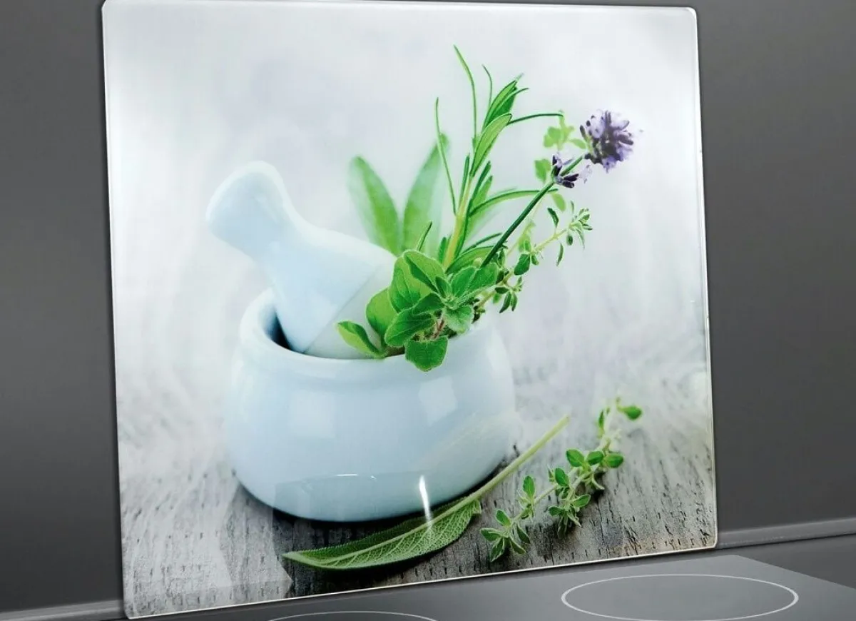 Sale WENKO Wandblende aus Glas, Kräutergarten KRÄUTERGARTEN
