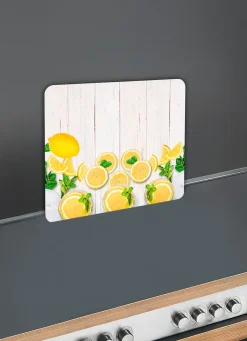 Clearance WENKO Wandblende aus Glas mit n-Motiv ZITRONE