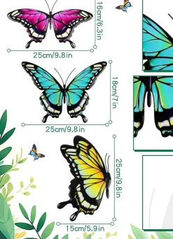 Outlet BADER Wanddeko 3er-Set "Schmetterling" bunt