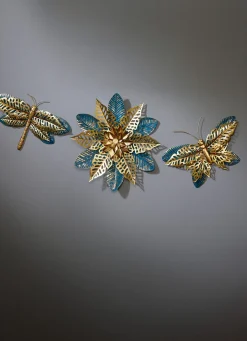 Clearance BADER Wanddekoration aus Metall GOLD-BLAU