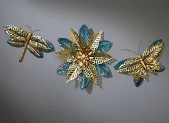 Clearance BADER Wanddekoration aus Metall GOLD-BLAU