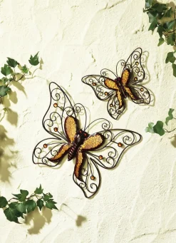 Sale BADER Wanddeko Schmetterling, 2er Set ORANGE/KUPFER