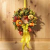 Discount BADER Wandkranz mit bunten Blättern, Beeren und Kürbissen
