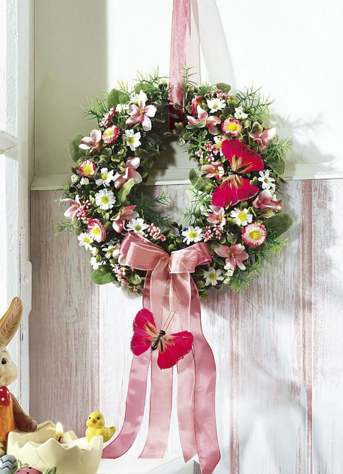 Outlet BADER Wandkranz mit Frühlingsblumen