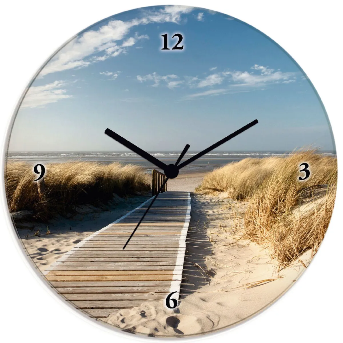 Discount BADER Wanduhr aus Glas BUNT