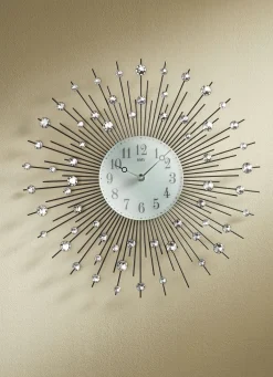Clearance BADER Wanduhr mit arabischen Ziffern SILBER