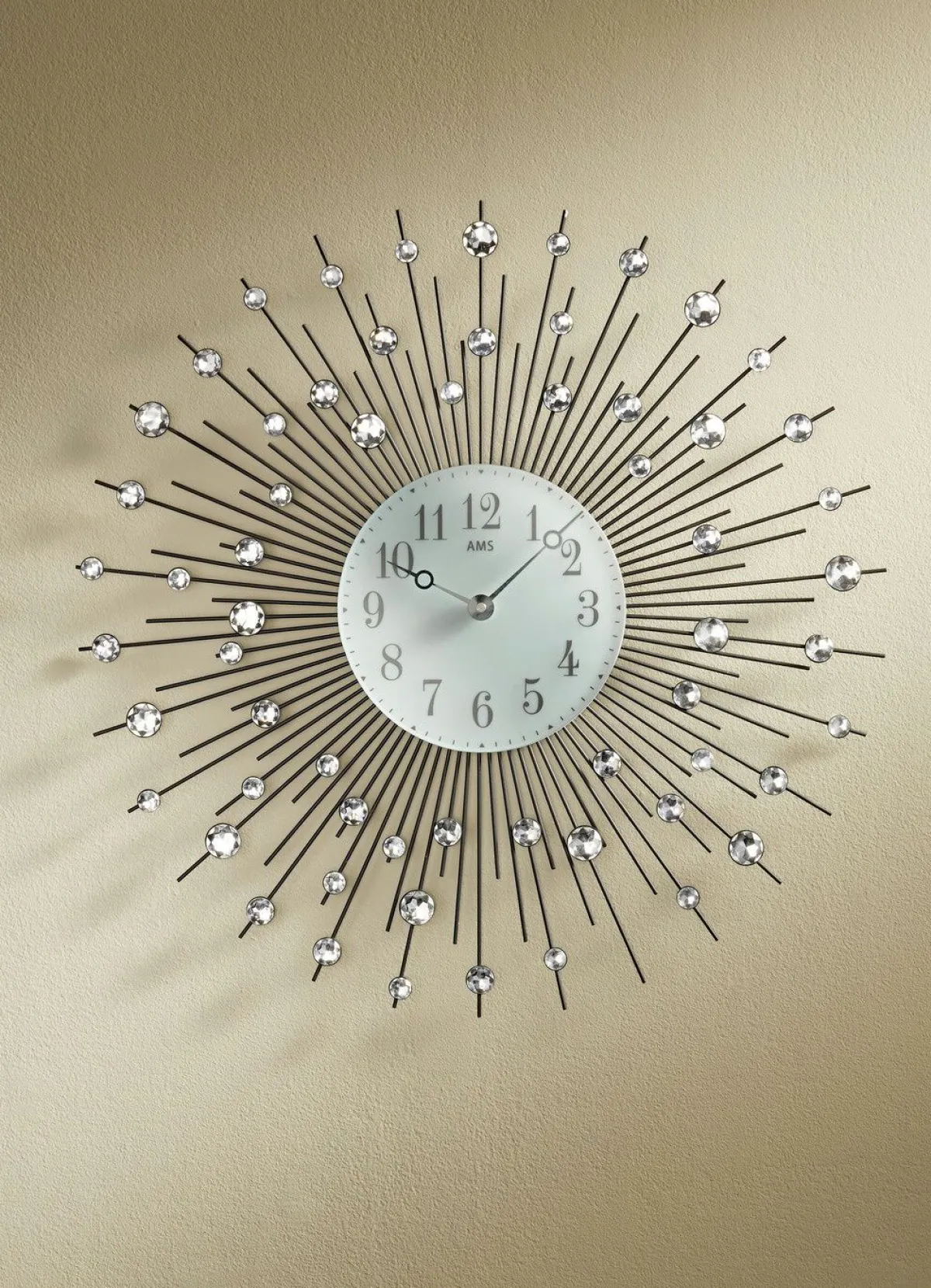 Clearance BADER Wanduhr mit arabischen Ziffern SILBER