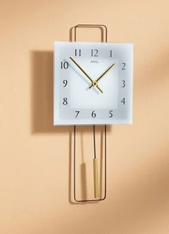 Sale BADER Wanduhr mit hochwertigem Quarzuhrwerk GOLD
