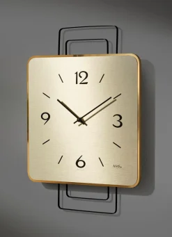 Hot BADER Wanduhr mit Holzgehäuse aus dem Hause AMS MESSING