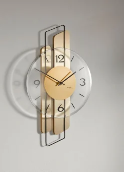 Online BADER Wanduhr mit präzisem Quarzuhrwerk GOLD